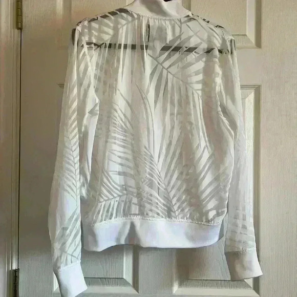 Victoria Sport white Palm Print Jacket Small Petite - Picture 5 of 5